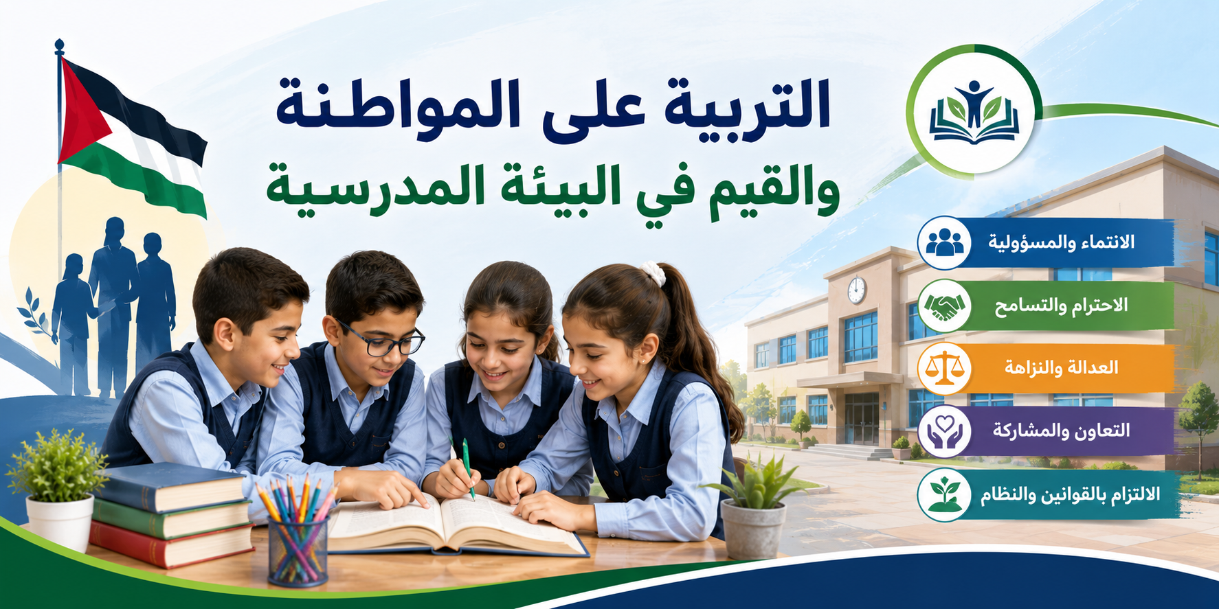 التربية على المواطنة والقيم في البيئة المدرسية