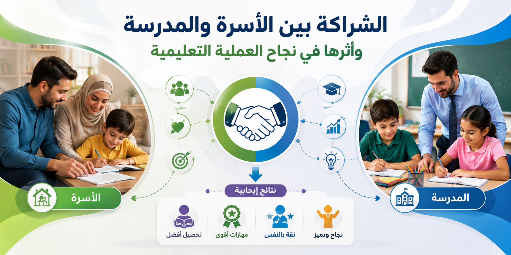 الشراكة بين الأسرة والمدرسة وأثرها في نجاح العملية التعليمية