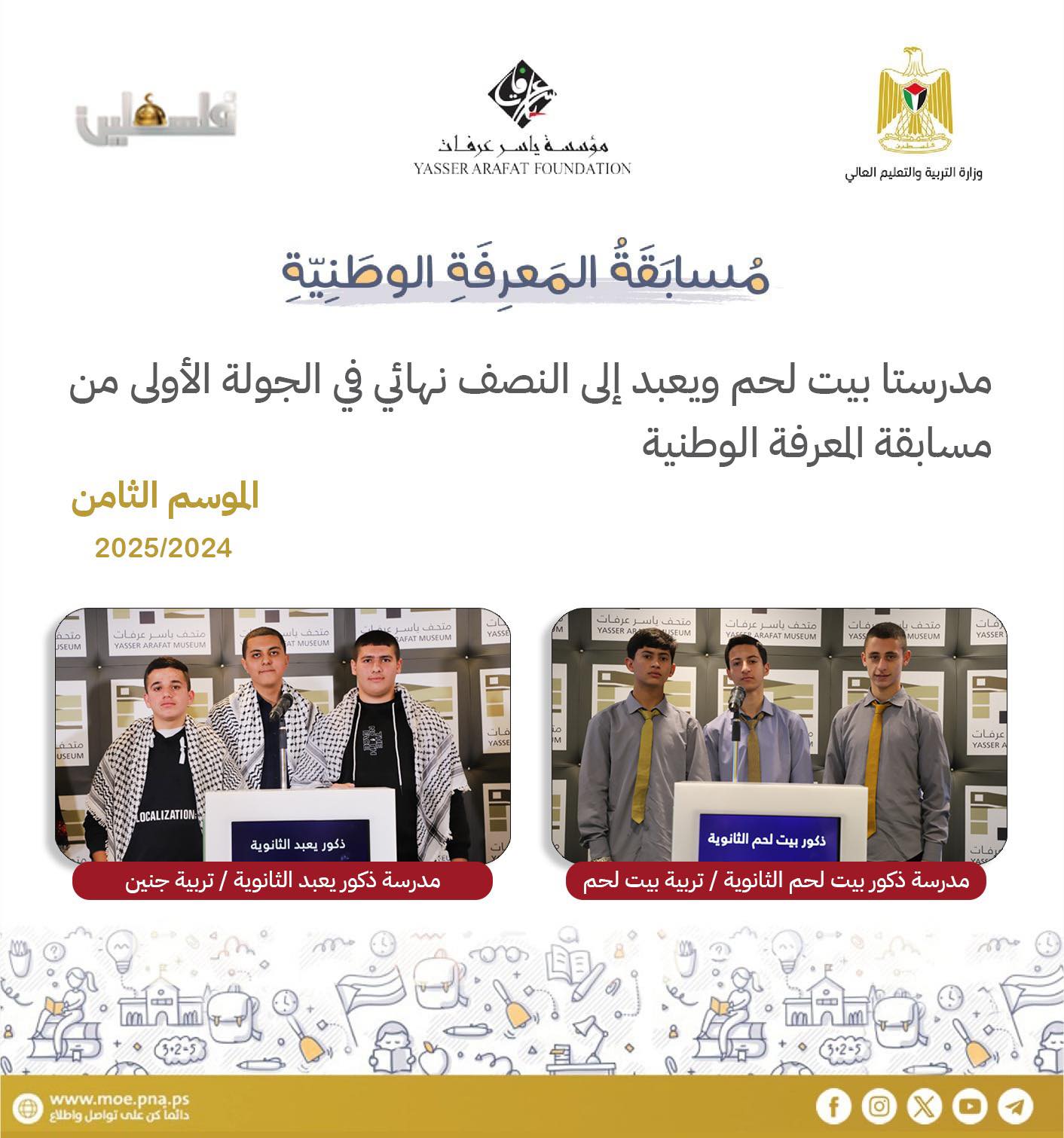 نتائج الجولة الأولى من مسابقة المعرفة الوطنية